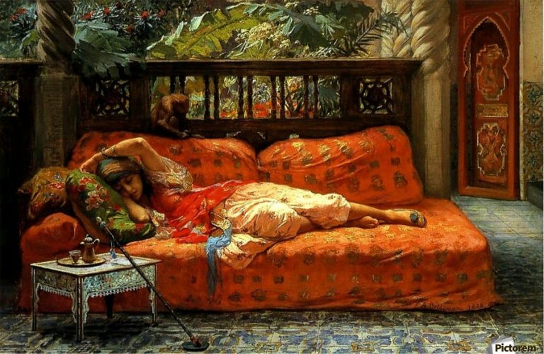 900_An Oriental woman resting